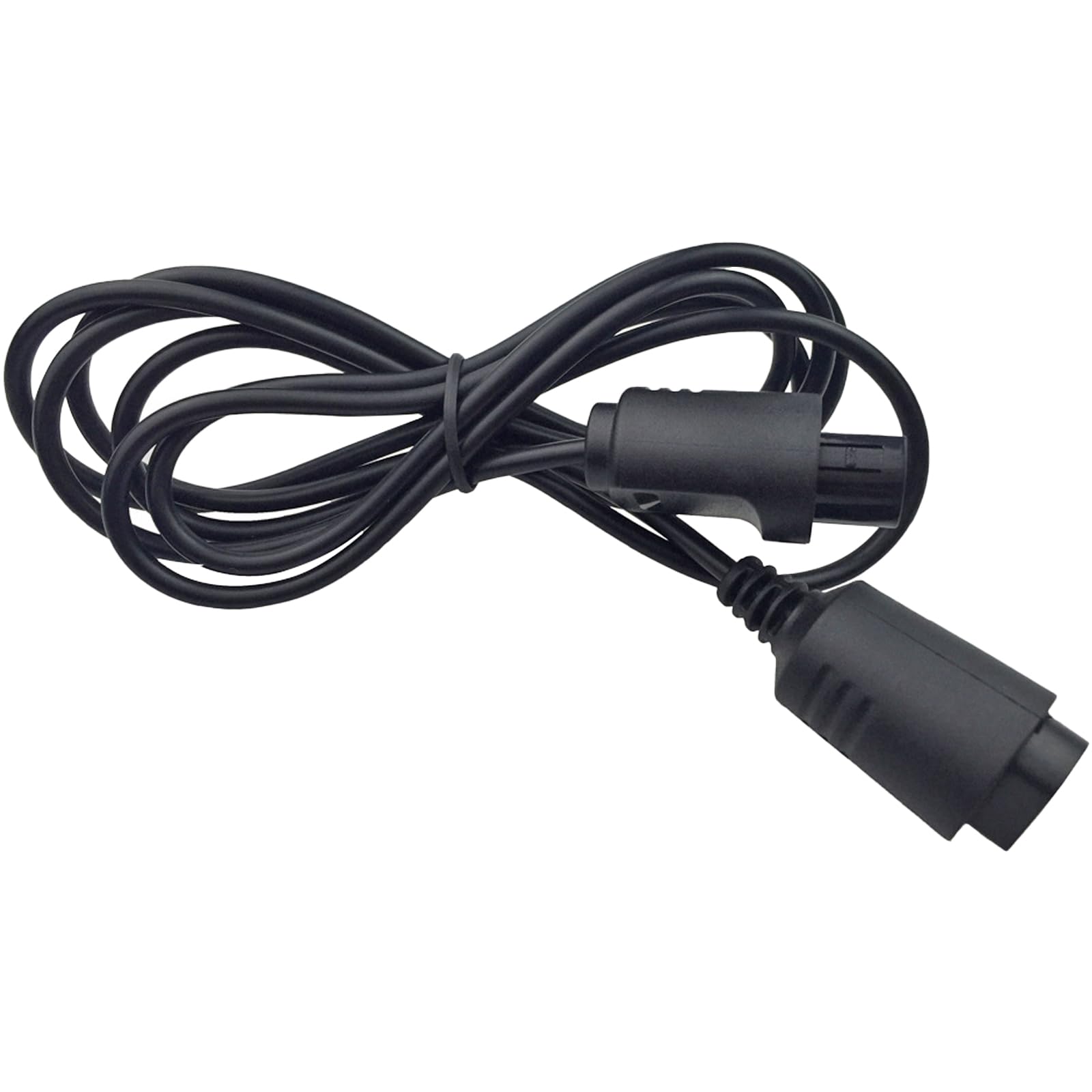 Photo 1 of 1.8m(5.9ft) Gamepad Extension Cable for N64 Controller Extender Connection Cord Flexible Wire Cord Black Game Accessory