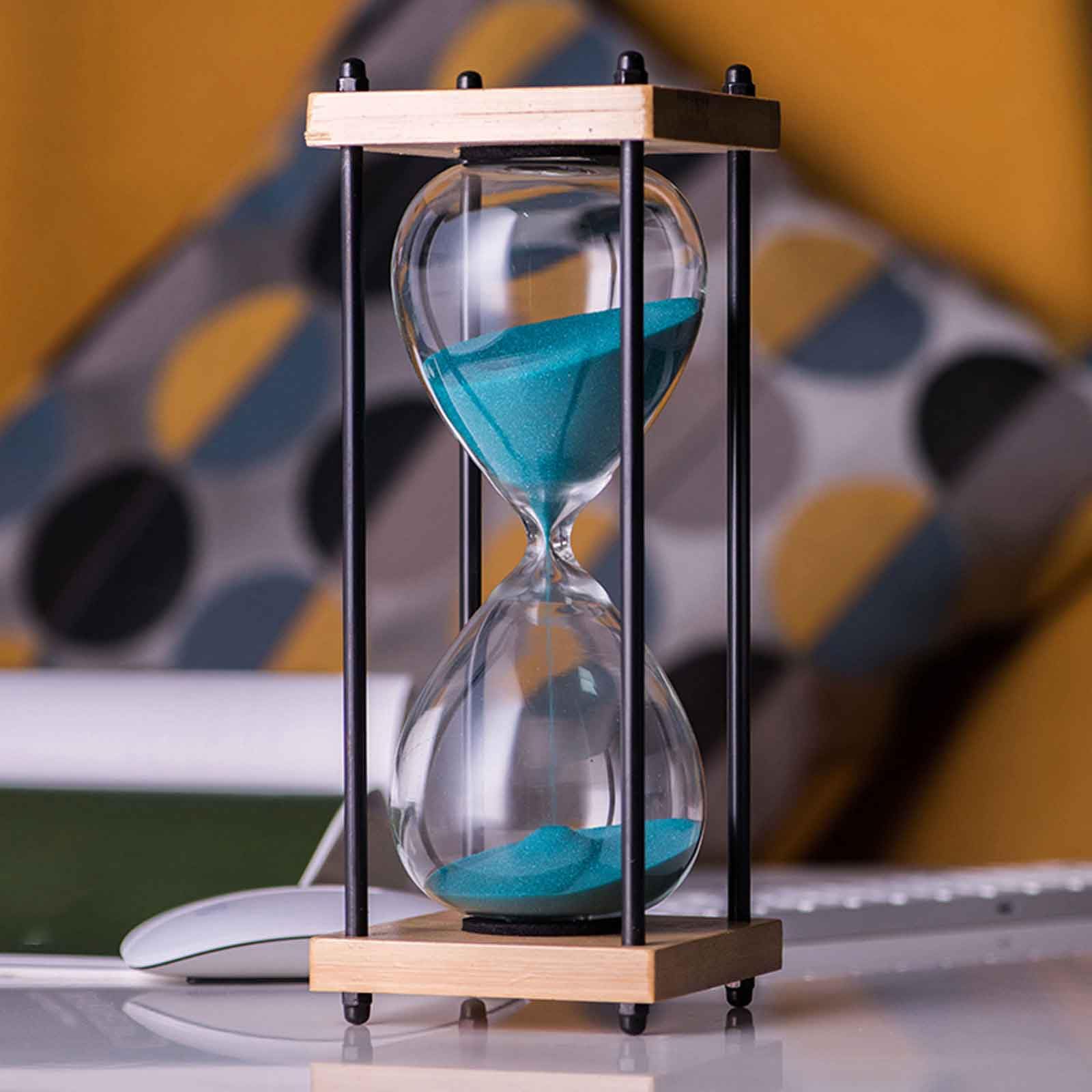 Reloj de arena de 30 minutos para decoración de habitación, oficina, escritorio, reloj de arena, ideal para cumpleaños, té, café