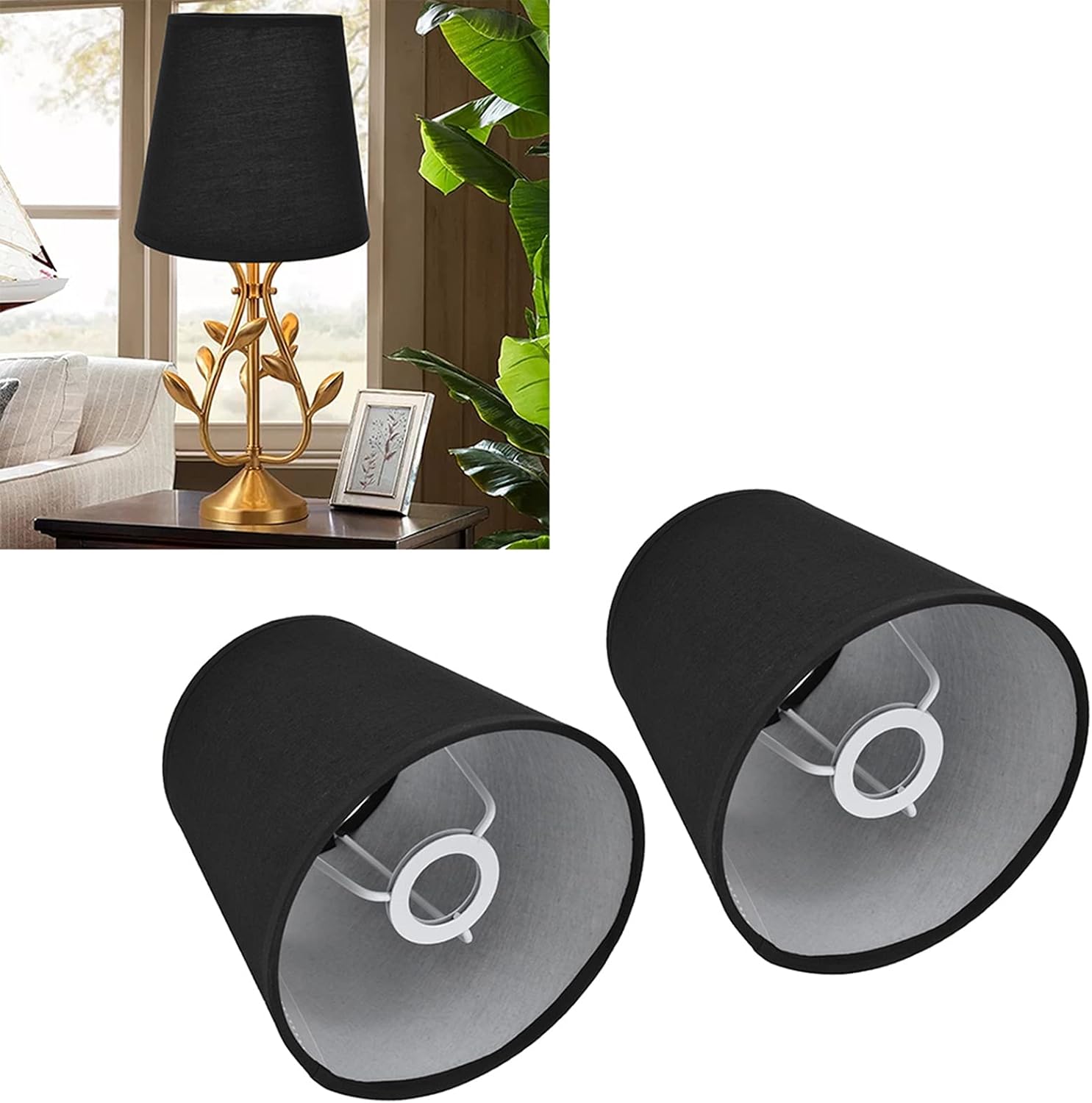 2Pcs Table Lamp Shades, European Style Indoor Lampshades for Table Lamp