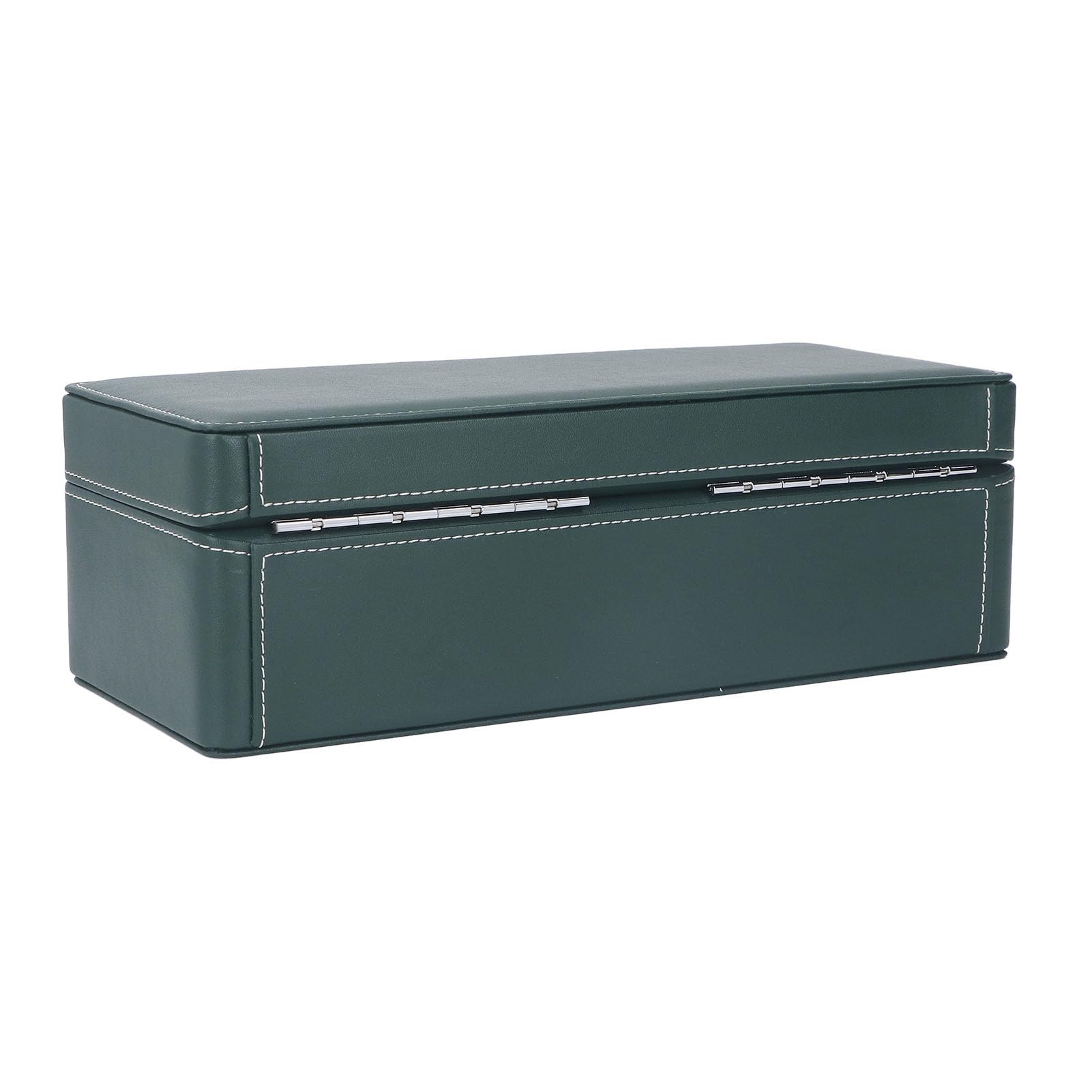 Box di Orologi a 4 Slot con Chiave in Pelle in Microfibra - Spazio di Lusso Verde per Orologi Meccanici e Display di Gioielli