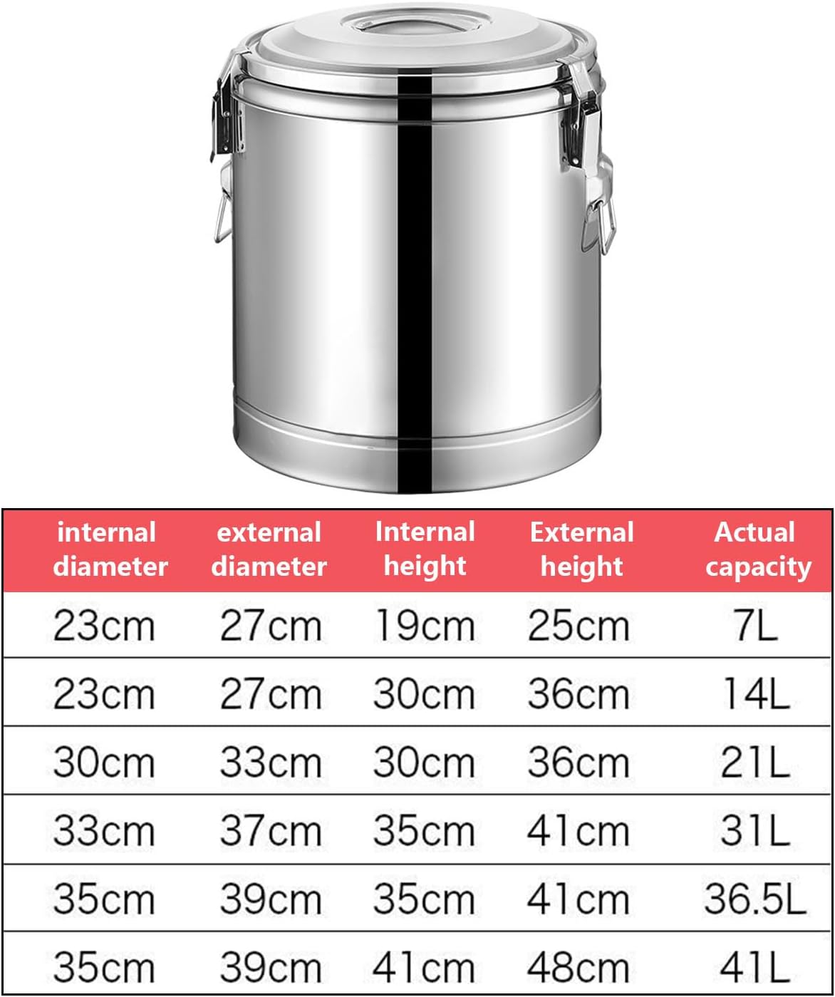 AIZYR Stainles Steel Insulated Beverage Dispenser, Food Warmers Insulated Barrel Keep Warm for 12 Hours Milk Tea Barrel for Hot Water Milk Tea Coffee,21L