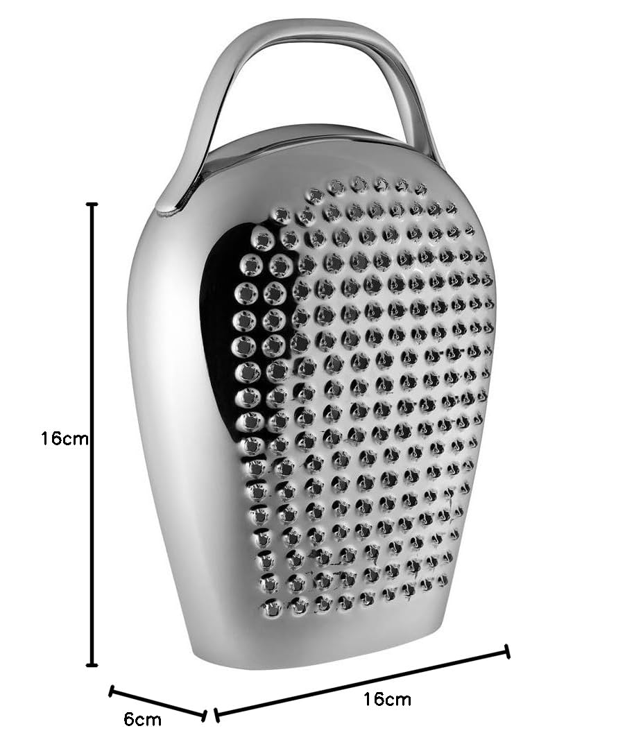 Dachiy Vierkante rasp, 10 x 24 cm, rasp van roestvrij staal, kaasrasp, keukenrasp, handrasp met antislip bodem, ideaal als aardappelrasp, groenteschaaf, praktische gadgets voor de keuken (houten