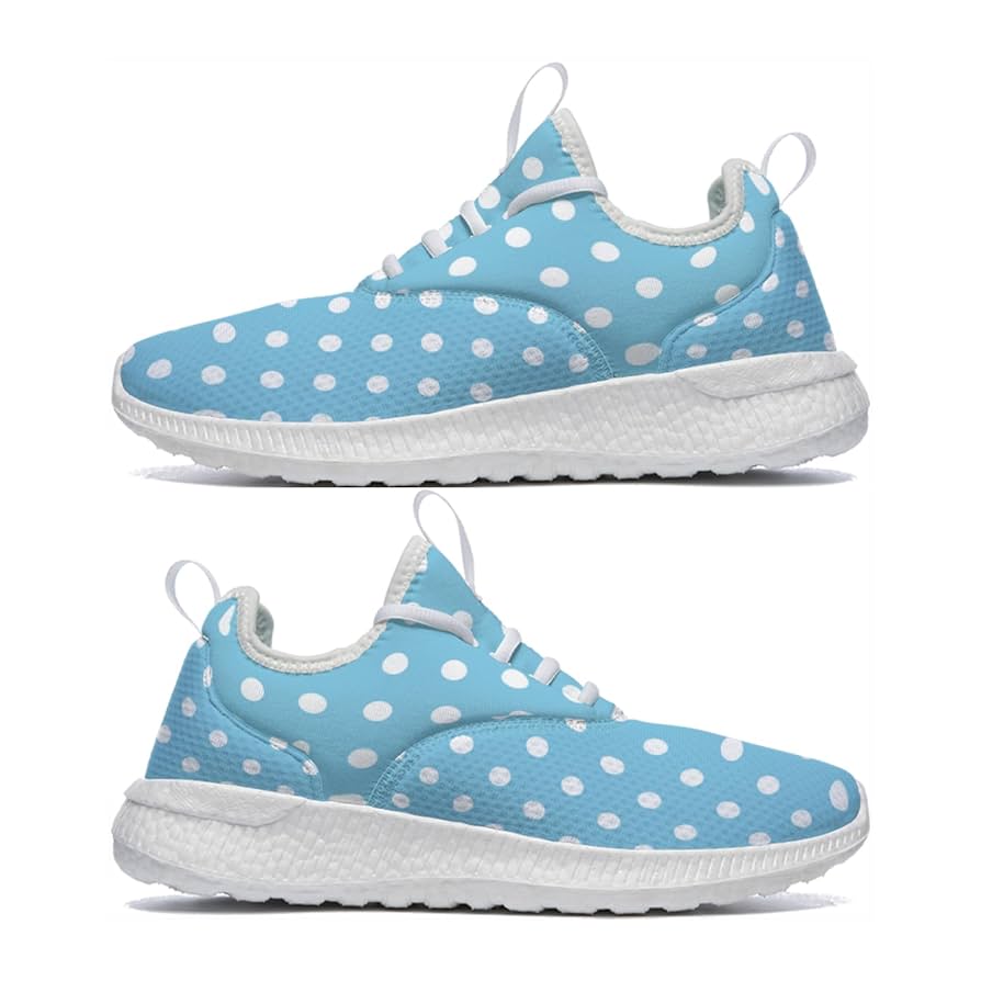 Amazon.co.jp: スニーカー 水色 ブルー ドット柄 水玉 メンズ