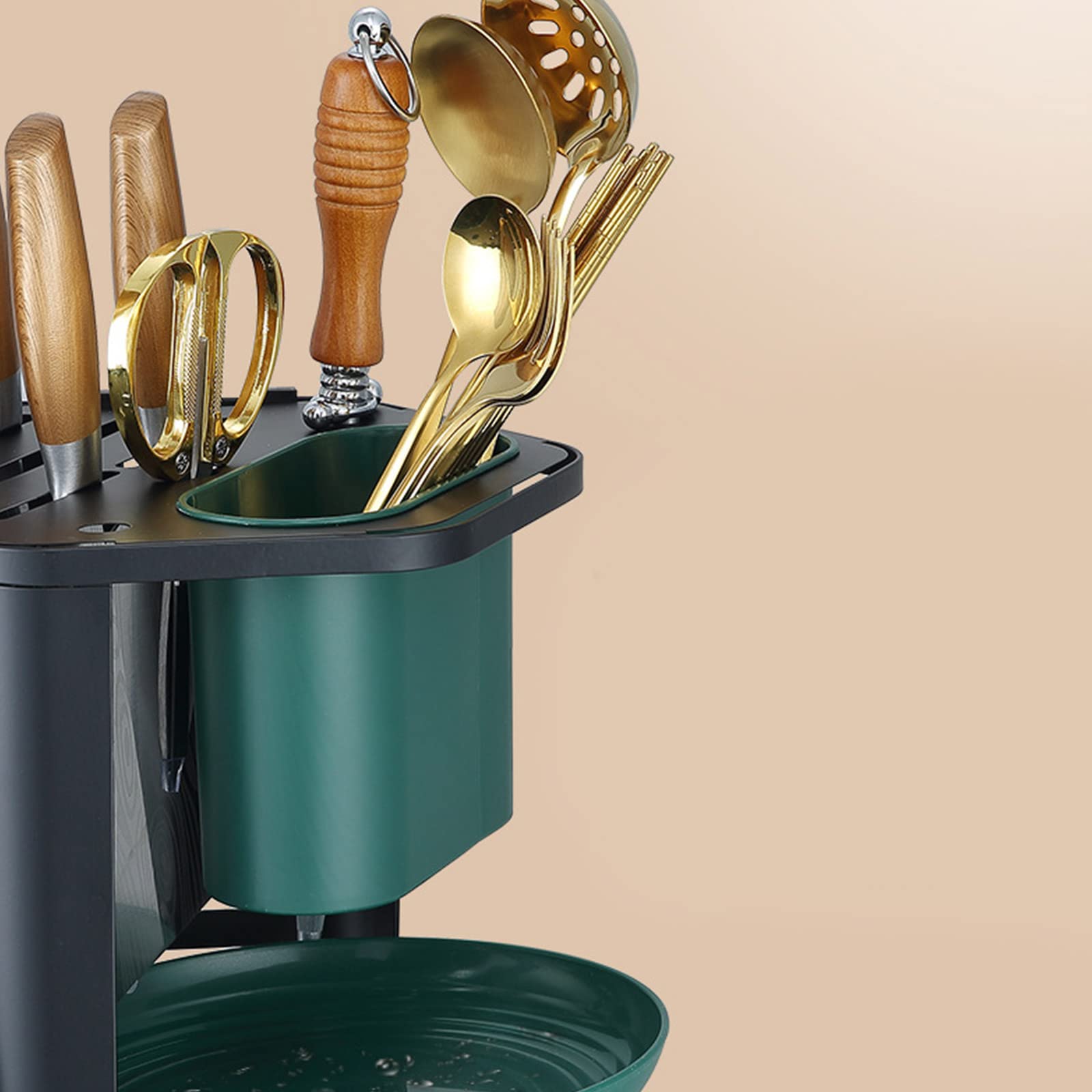 PANGBOER Étagère multifonction pour ustensiles de cuisine - Organisateur de baguettes - Support rotatif pour cuisine
