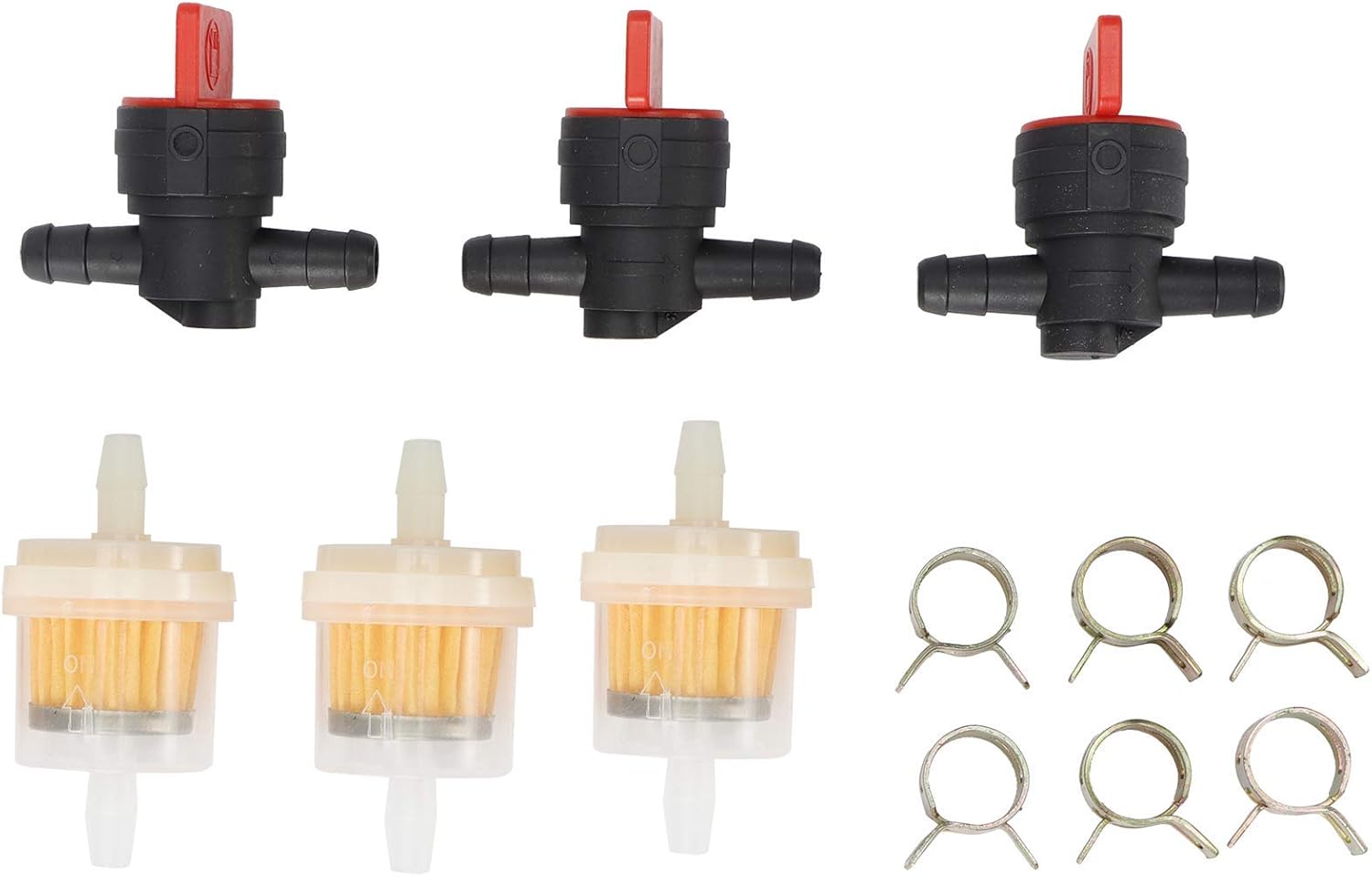 5x Kraftstoff-Absperrventile - 1/4 Zoll Inline Schalter Für Motorräder