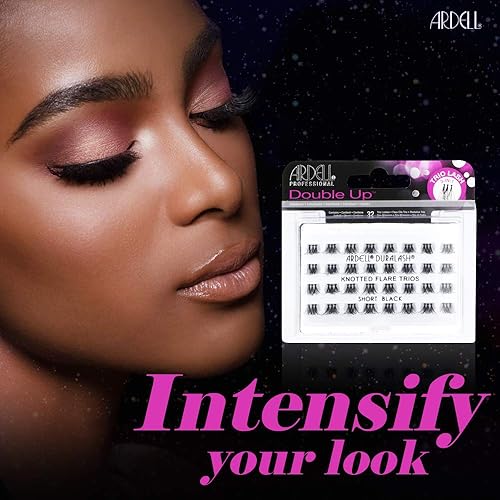 Miniatura 7 de Ardell Pestañas postizas doble trío individuos medio negro paquete de 4