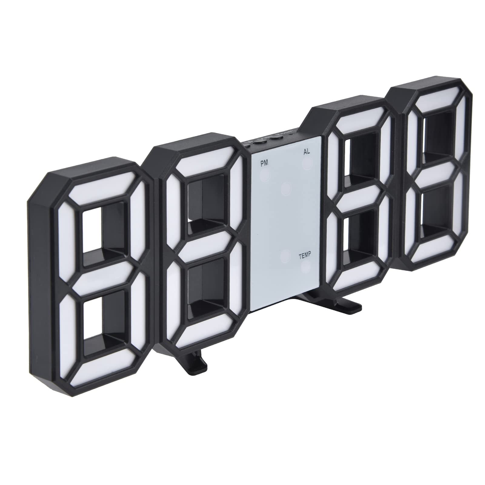 Reloj De Pared Digital En Blanco Y Negro Vector Simple Clásico Reloj