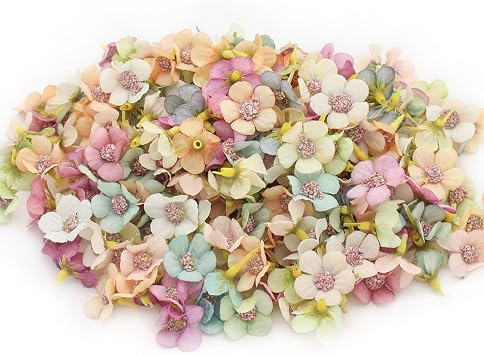 Sorrento Crafts Mini Silk Daisy 50pcs 2.5cm Multicolor Artificial Flowers Heads Diy0 Scrapbooking Home Wedding Christmas Decoration Garland Wreath Accessories CraftColor 1