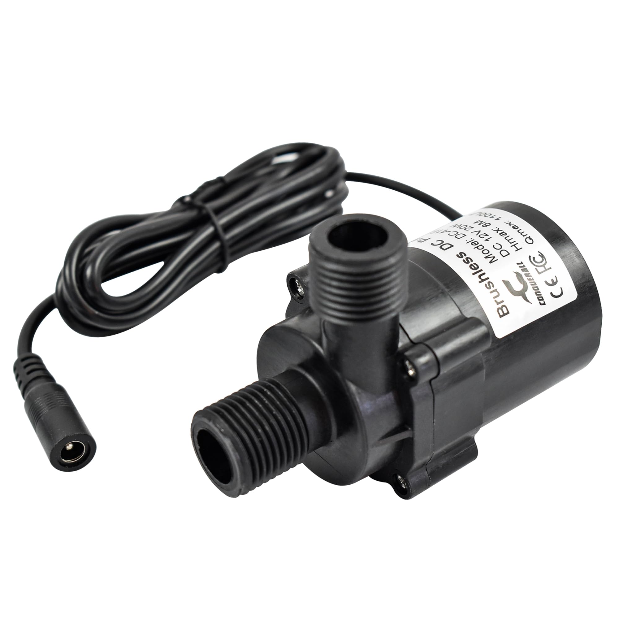 CONQUERALL Pompa bezszczotkowa DC 12 V 20 W 1100 l/h pompa obiegowa słonecznego podgrzewacza ciepłej wody