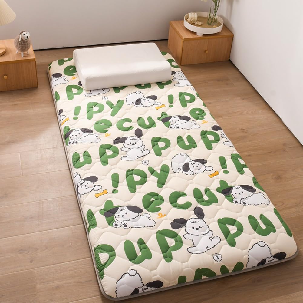 Matelas japonais pour lit simple, double, grand lit, invité de camping (bleu sarcelle, 80 x 190 cm)