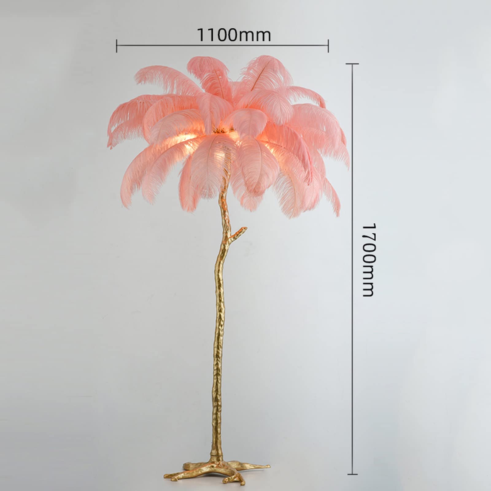 Lampadaires Lampadaire en plumes for salon, chambre à coucher, décoration de vacances, lampe d'ambiance, lampe de bureau personnalisée (à l'exclusion de la source de lumière) Lampe sur pied moderne(Bl