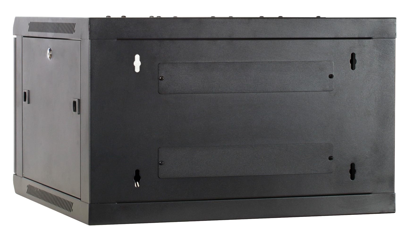 Szafka ścienna 4U, rozmontowana, z drzwiami szklanymi 600x600x280 mm (szer. x gł. x wys.) - Czarny