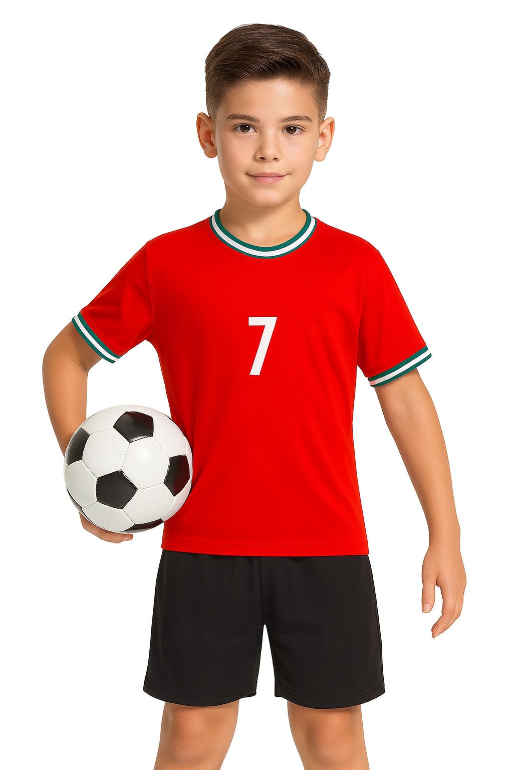 Portu Ronaldo 7 Football Jersey | Home & Away Kit | Full & Half Sleeve Soccer T-Shirt for Men & Kids | CRR7 Fan Jersey (Kid's,Boy's & Men)-picture-33