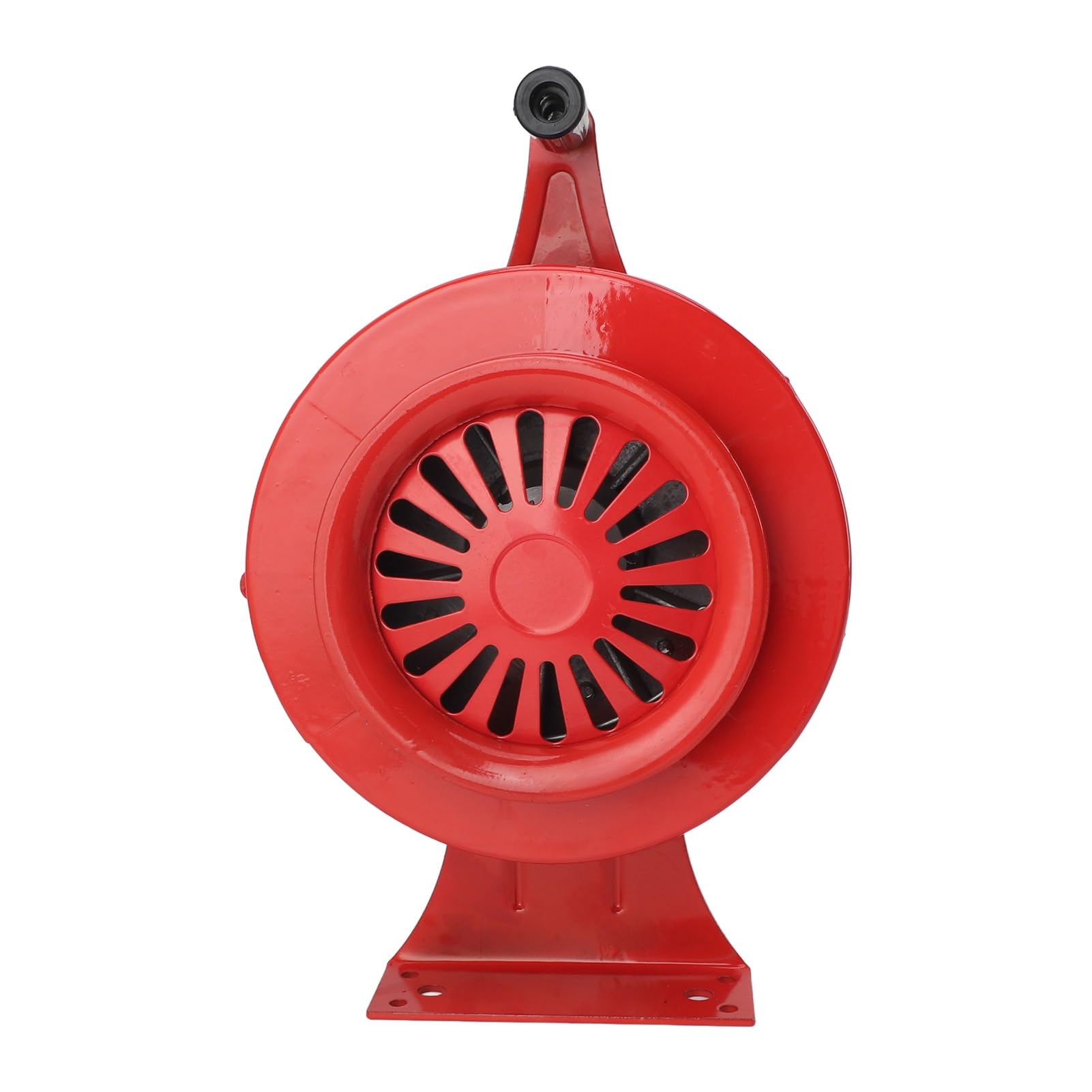 Sirena de Manivela Fuerte Impermeable Alarma de Sonido Fácil de Usar para Situaciones de Emergencia Aleación de Aluminio 125dB 1 Unidad (Roja)
