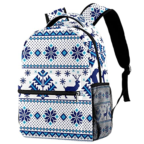 Sac à dos de Noël aux motifs flocons de neige pour les sorties scolaires d'hiver