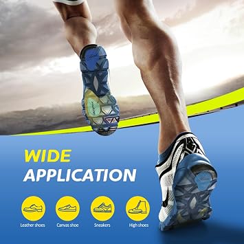 TANSTC Professional Sport Insoles with Medium Arch Support and Shock Absorption for Plantar Fasciitis and Flat Feet Pain Relief in Men and Women, Orthotics Shoe Insert, Breathable & Anti-Slip, L Blue