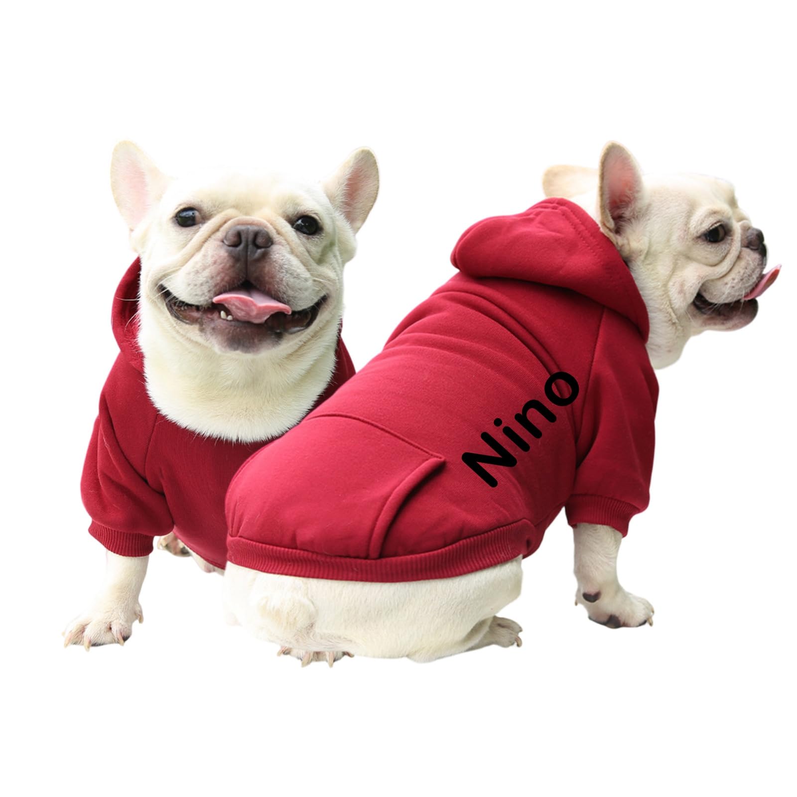 Custom Dog Hoodie with Embroidered Name Sweatshirt Warm and Lightweight Soft Texture Personalised Hoodie for Dogs Personalised Pet Gifts #087 — image 1