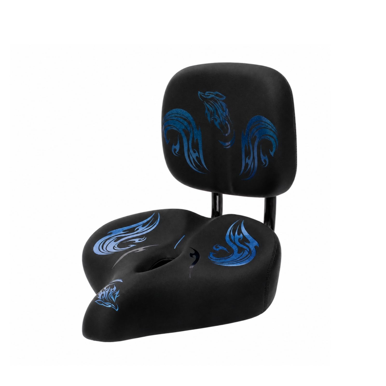 Cojín de Asiento para Eléctrico Sillín para Asiento con Respaldo Contorno Ergonómico y Ventilado con Recorte Central Soporte Trasero Acolchado con