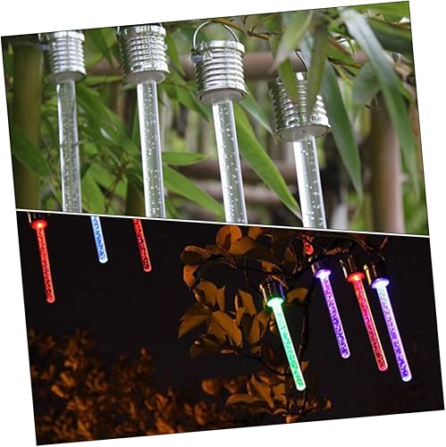 Miniatura 5 de Yardwe 4 piezas de acrílico barra colgante luz LED decoración al aire libre jardín luces decorativas gota lluvia cadena luz LED luces de meteorito