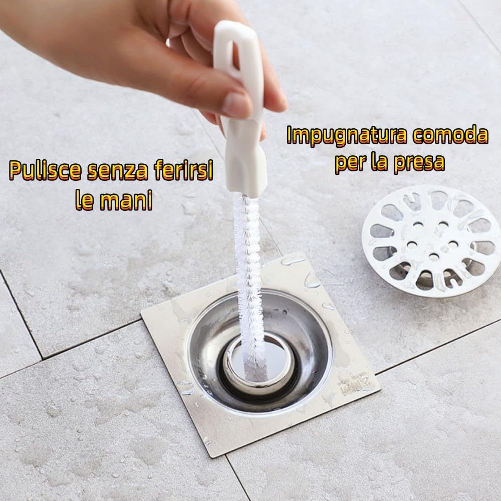 Set 3 Spazzole Per Pulizia Scarichi KEYRI - 45 Cm Per Lavandini, Vasche E Tubature - Foto 2