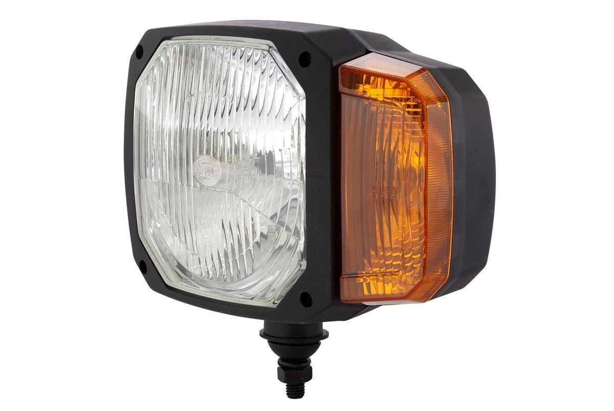 HELLA 1EA 328 450-411 Halogen-Headlight - 12V - Fitting - Lens Colour: Yellow - Plug: DEUTSCH plug - Left Front