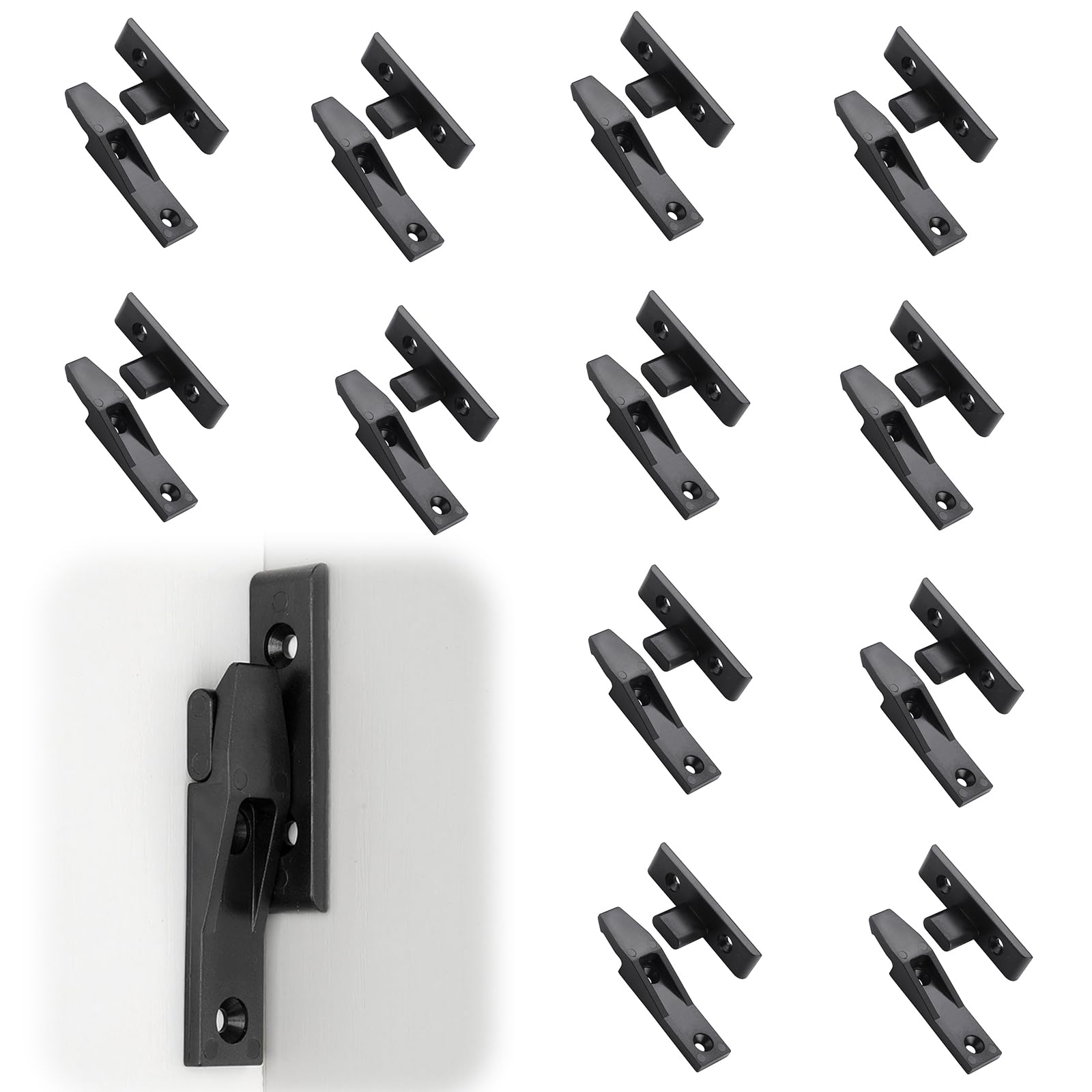 12 Pairs Keku Drop On, Hook On Push in Plinth Fasteners, Plinth Fasteners Fittings Press Fit Panel Clips Furniture Panel Board Connector Mount Fastener for Installing Office Desks Cabinets