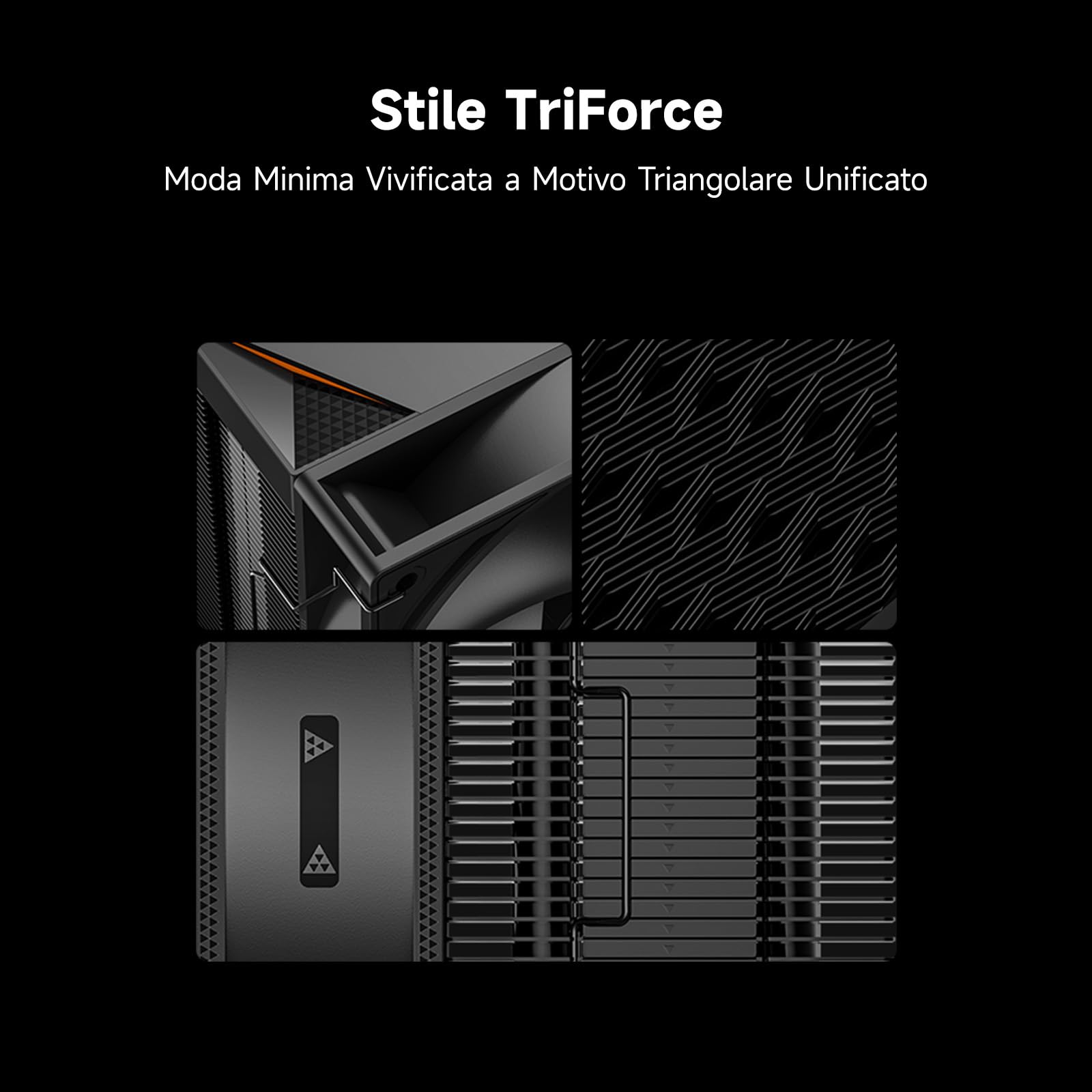 Dissipatore CPU CPS RT500 Digital BK con display digitale, TDP 245W, 5 tubi di calore da 6 mm con ventole FDB da 120 mm, dissipatore ad aria per CPU AMD AM4/AM5, Intel LGA 115X/1200/1700/1851