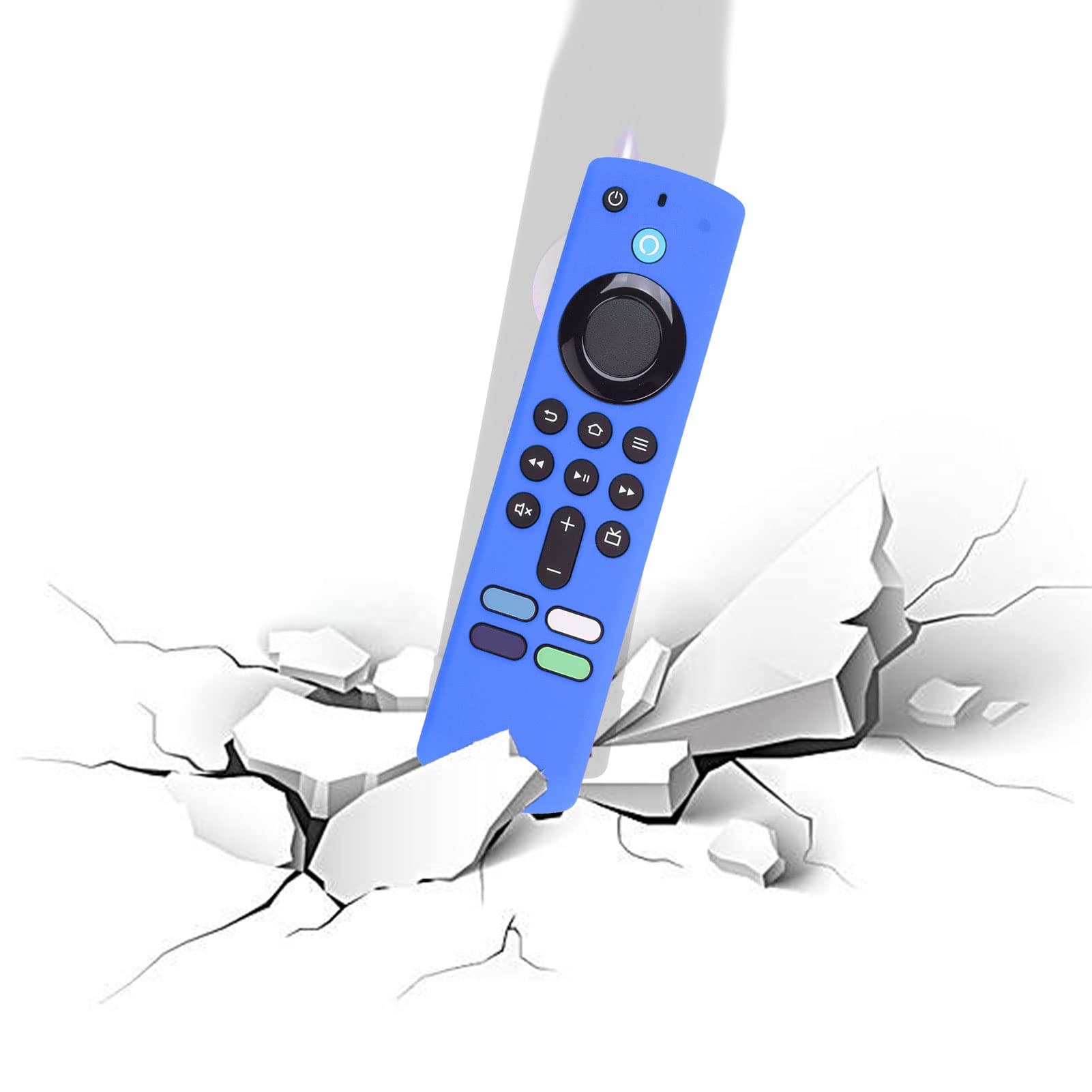 Funda Protectora de Silicona para Mando a Distancia Fire TV Stick, Cordón Antideslizante para 3.ª Generación (Blue)