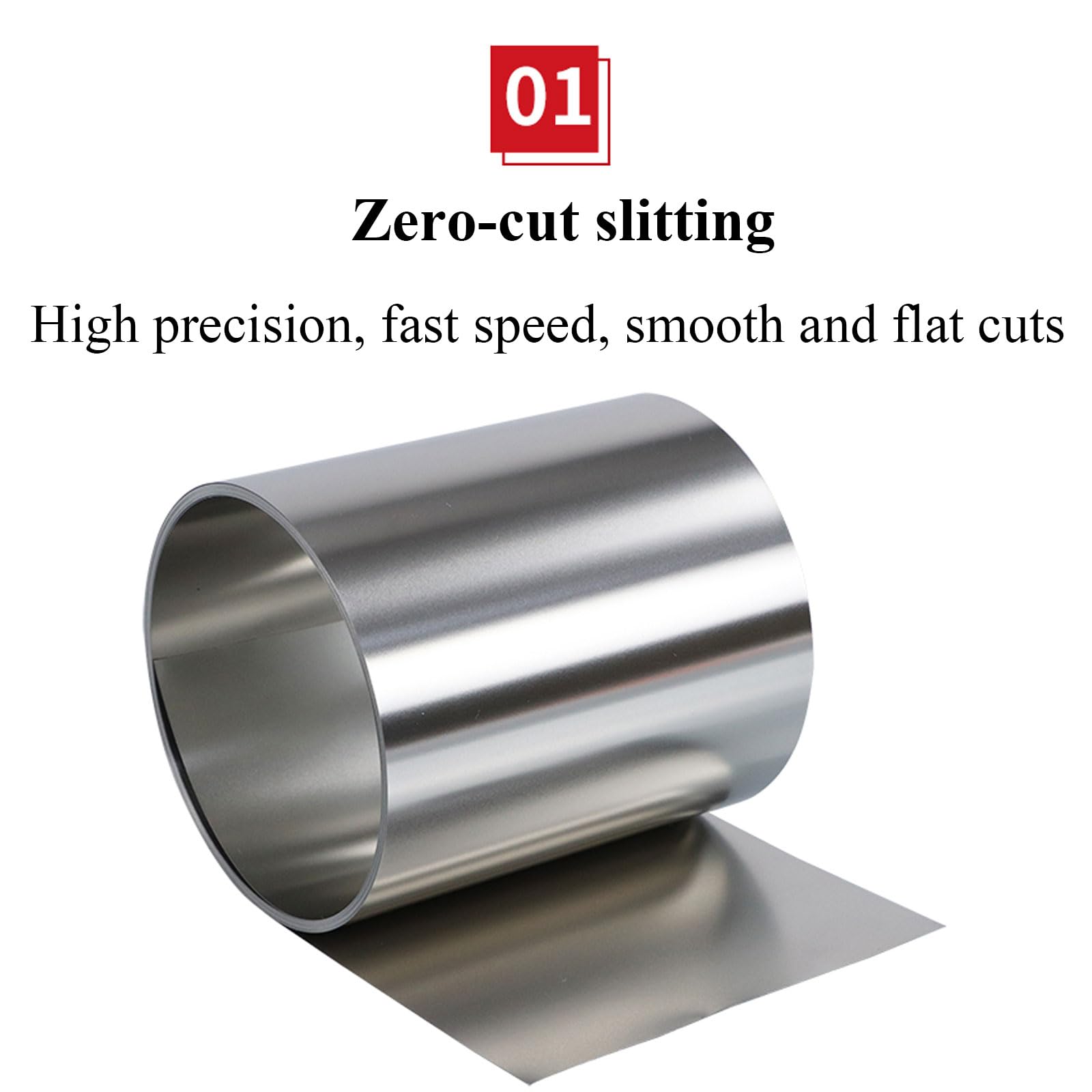 Uxcell 304 Stainless Steel Foil Roll,0.4mm X 200mm X 1M Polished Finish Metal Strip Plate Sheet For Crafts Silver Tone - View #3