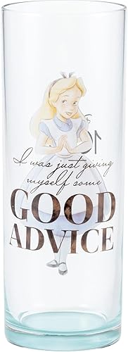 Sunart Walt Disney Company D100 - Vaso con mensaje de Alicia en el país de las maravillas (9.2 fl oz) (8.8 fl oz), vajilla, productos, productos