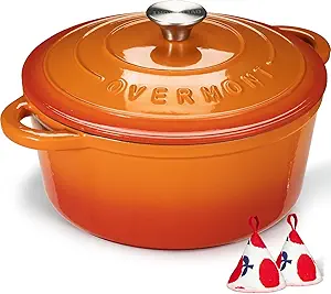 Classic orange ceramic bakeware / dutch-oven-style casseroles