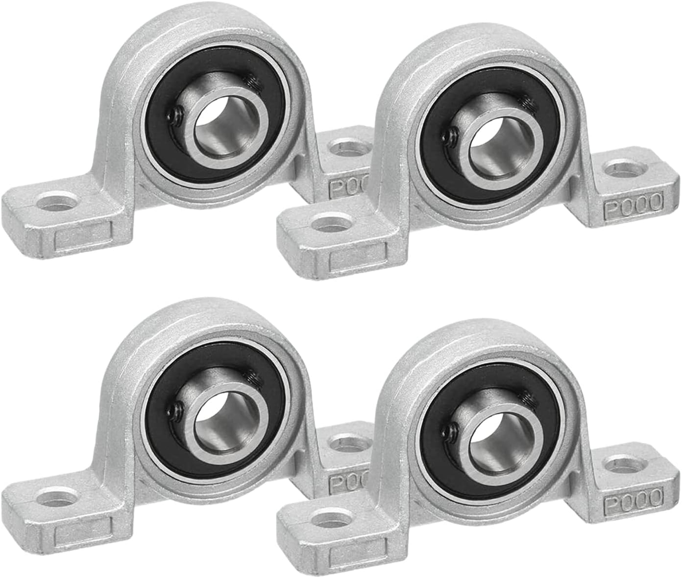 4Pcs 10mm Pillow Block Bearing 0.39" Bore Diameter Mounted Pillow Block KP000 Bearing Block