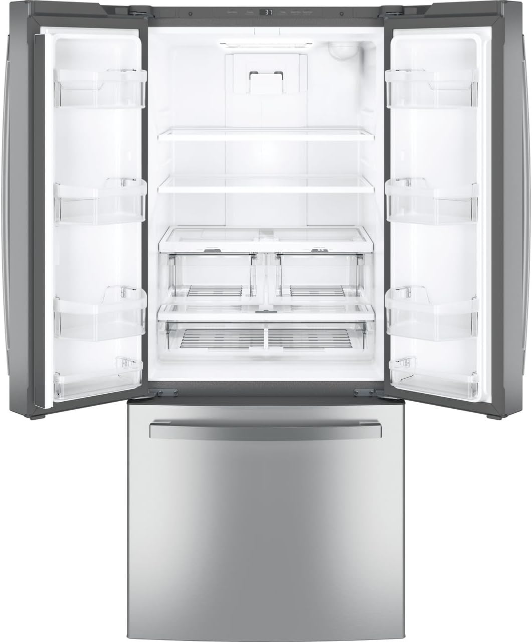GE GNE21FYKFS 20.8 cu ft. French Door Refrigerator in Fingerprint Resistant Stainless Steel