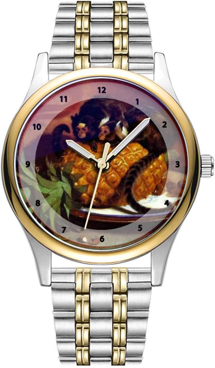 Personalized Minimalist Brazilian Marmosets - Edwin Henry Landseer WatchGolden Fashion Waterproof Sports Watch