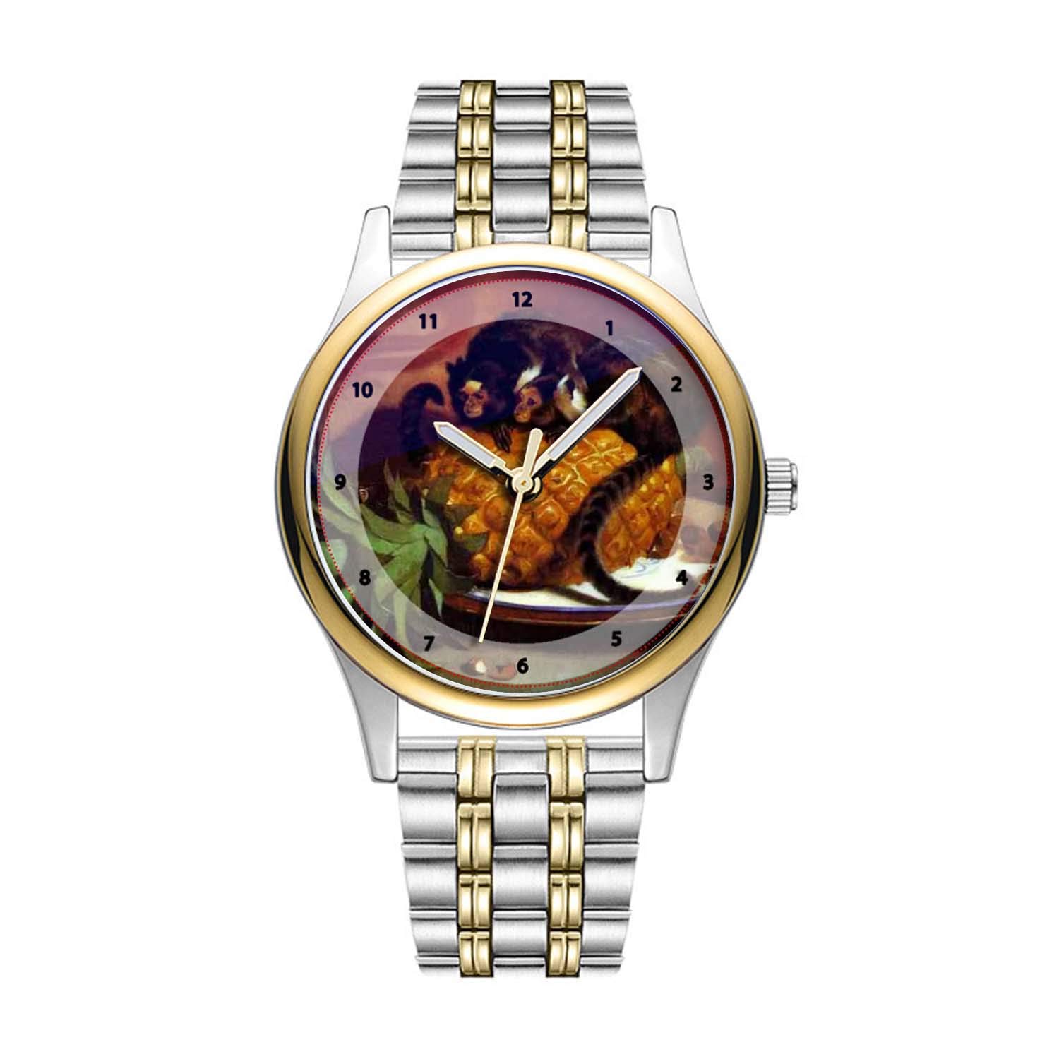 Personalized Minimalist Brazilian Marmosets - Edwin Henry Landseer WatchGolden Fashion Waterproof Sports Watch