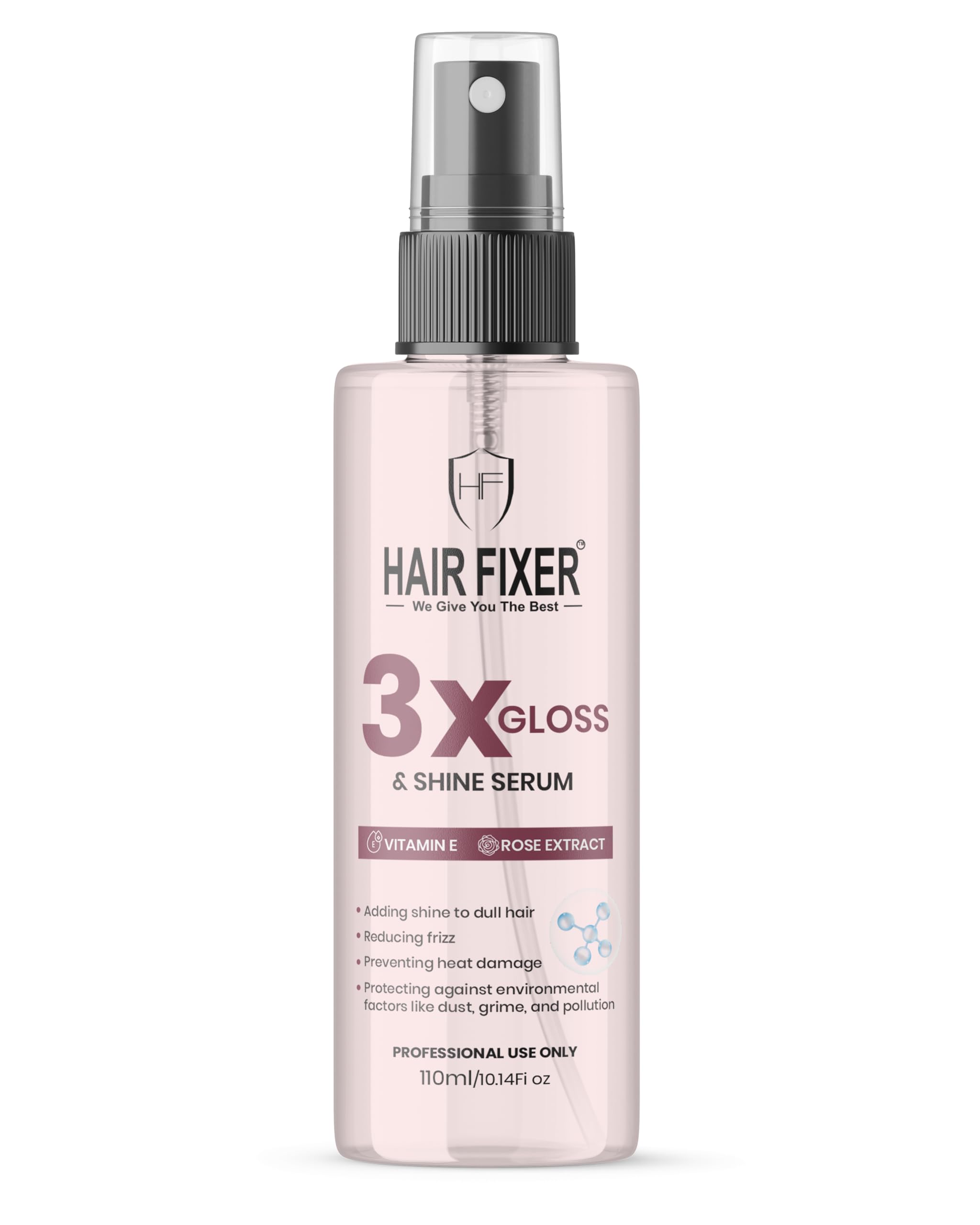 Hair Fixer 3X Gloss & Shine Serum with Vitamin E and Rose Extract, Anti-Frizz Hair Protection, 110ml-image-15
