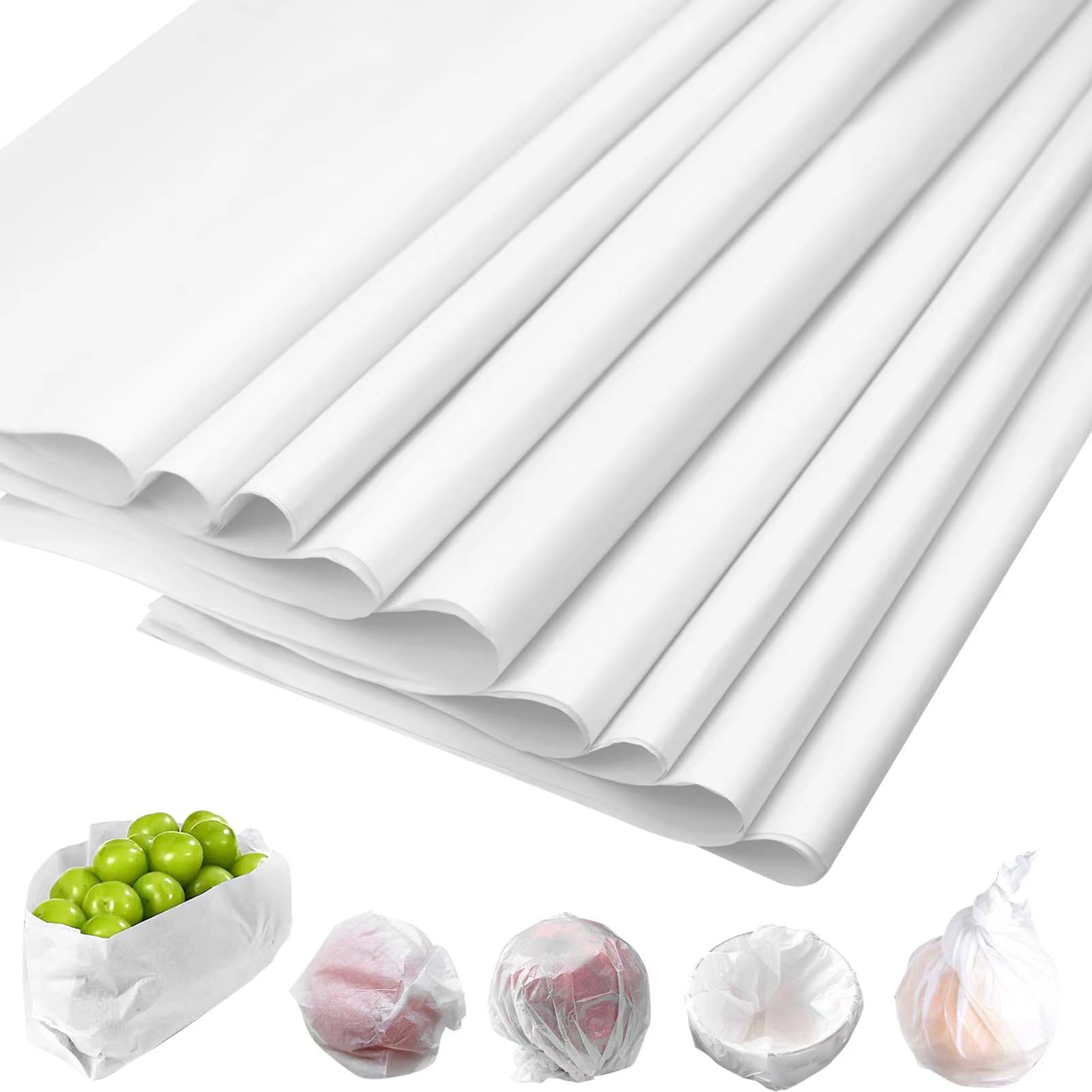 RYKOMO 200 Sheets 15 x 20 inch Acid Free Archival Tissue Paper, White No Lignin FreePacking Tissue Paper for Preserving Clothing Storage Valentine's Day New Year Party Decor and DIY Wrap