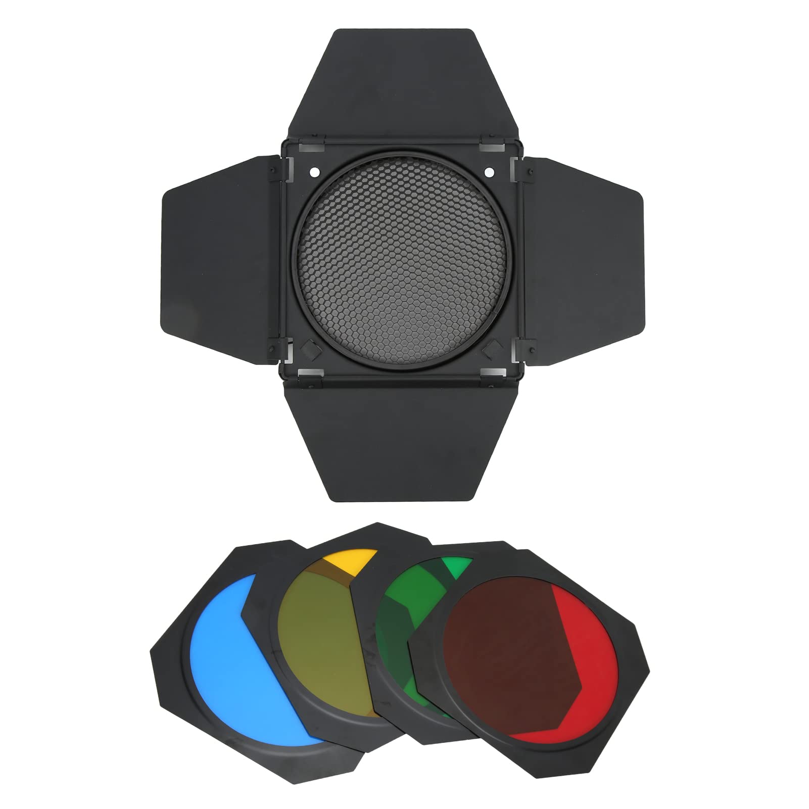 Accessoires de Photographie de barrière Lumineuse à 4 Feuilles de 7 Pouces avec filtres de Couleur de Filet cellulaire