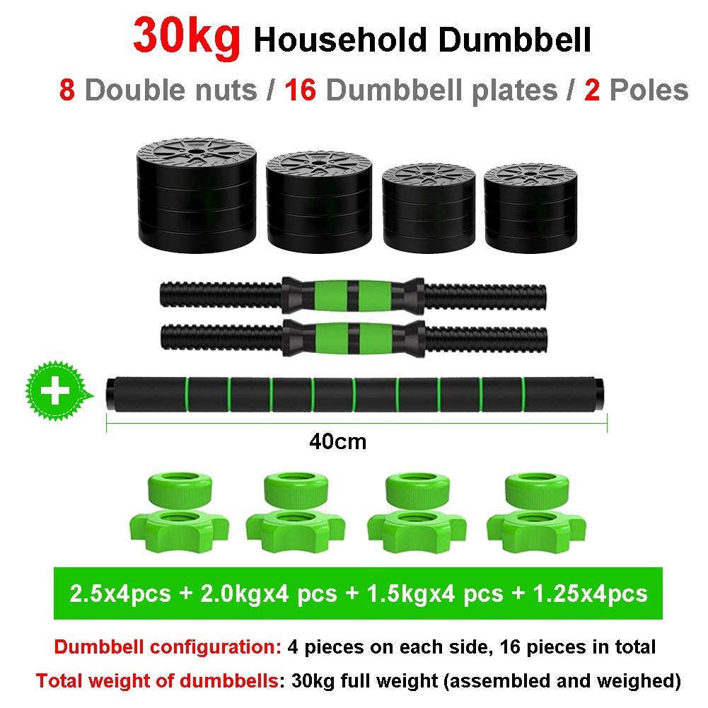 Set manubri Manubri Regolabili Set bilanciere 2 in 1 Manubri per Sollevamento Pesi Liberi - Attrezzatura Fitness per tonificazione Muscolare Allenamento Completo del Corpo - Regola