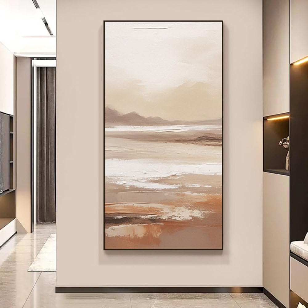 Peinture abstraite peinte à la main pour un intérieur chaleureux