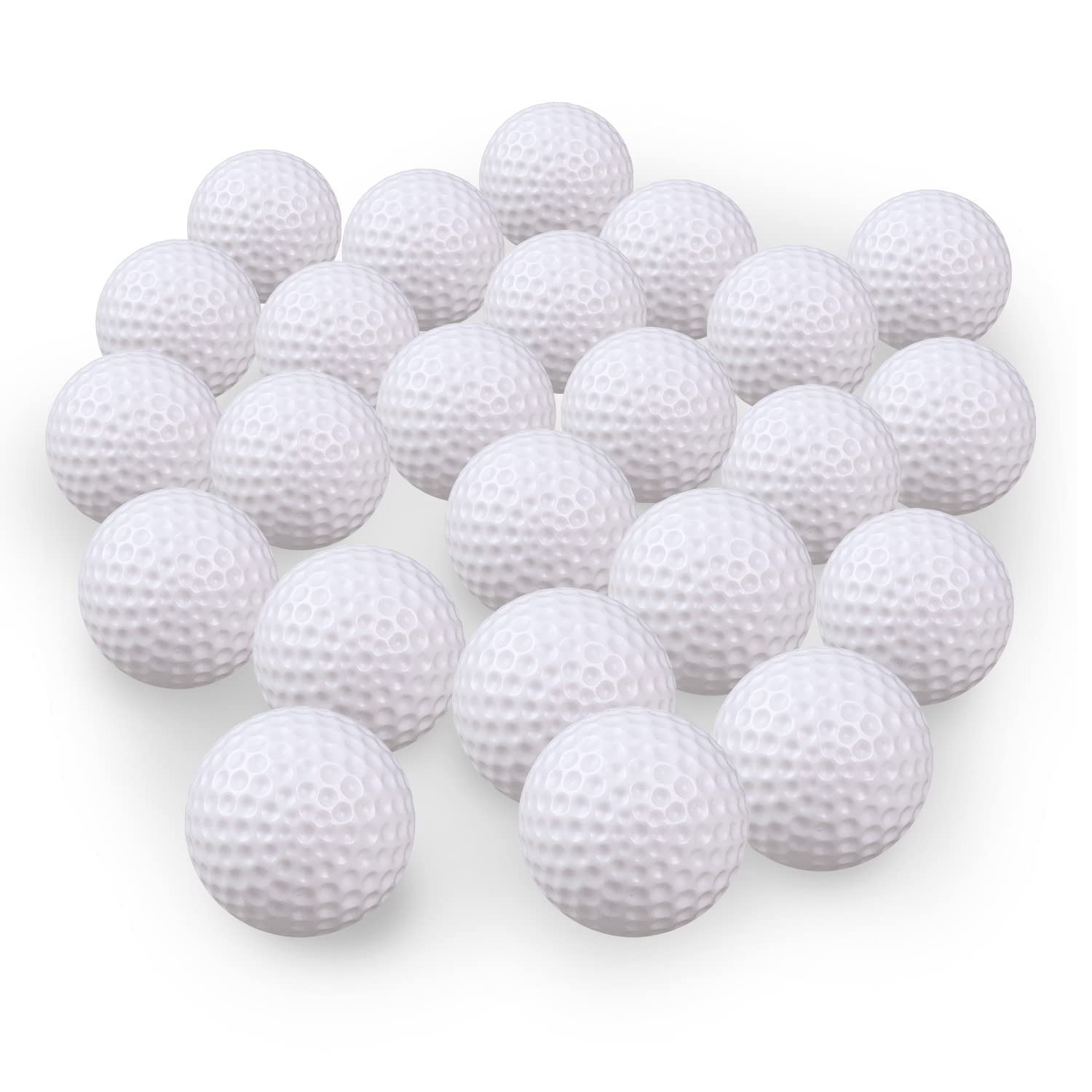 KOFULL Golf Practice Ball, Hollow Golf Plastic Ball for Indoor Training -Pack of 50pcs(White & Multicolor)