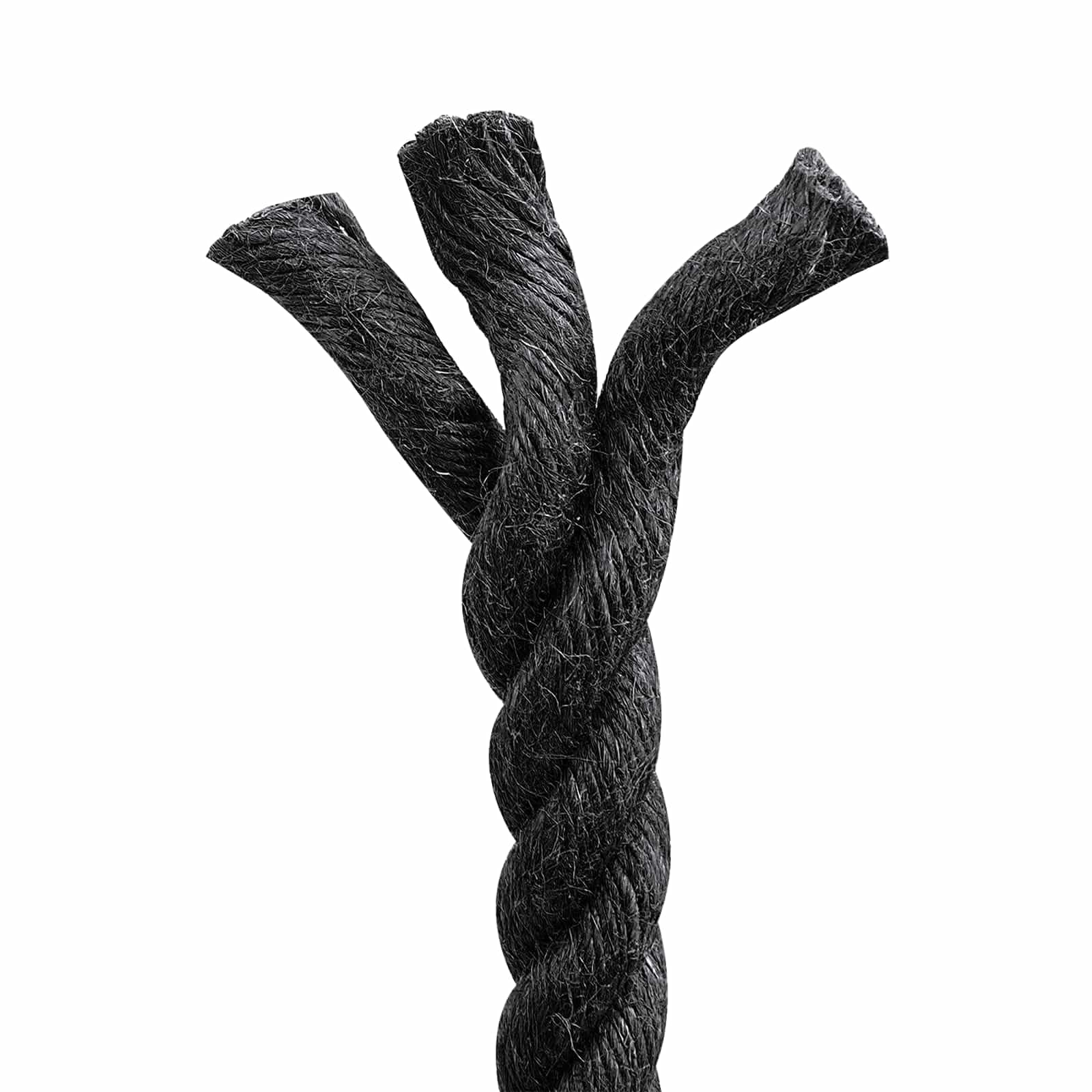 Corda di iuta nera, 16 mm, 100% Tossa, a 3 strati, in fibra naturale, per giardino, fai da te, fissaggio, nodi, trasporto, campeggio, officina, robusta corda versatile