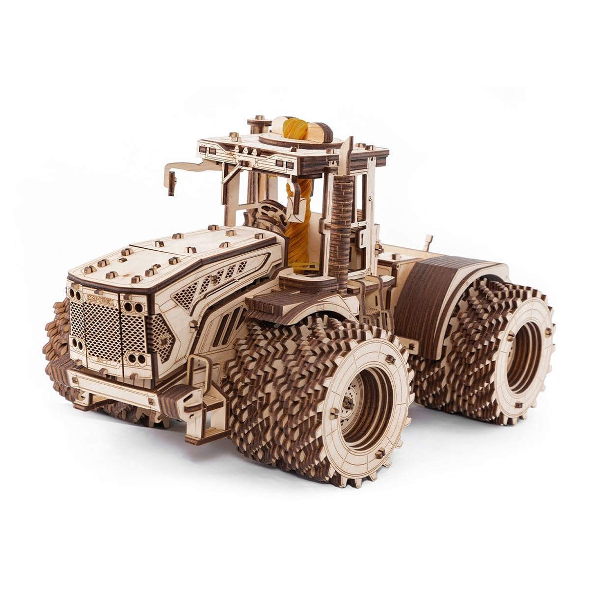 3D Holz Puzzle Mechanisches K-7M Traktor, 596 Stück Holzpuzzle Erwachsene Mechanische Montage Modellbausatz Basteln Modell, Geschenke und Dekoration