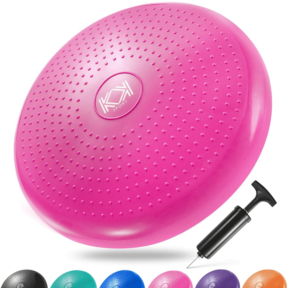 KK Balance Wobble Cushion for Men and Women, Inflatable Anti-Slip Stability Board for Physio, Posture & Fitness, Wobble Cushion (34cm) Balance Board & Fidget Cushion — image 1