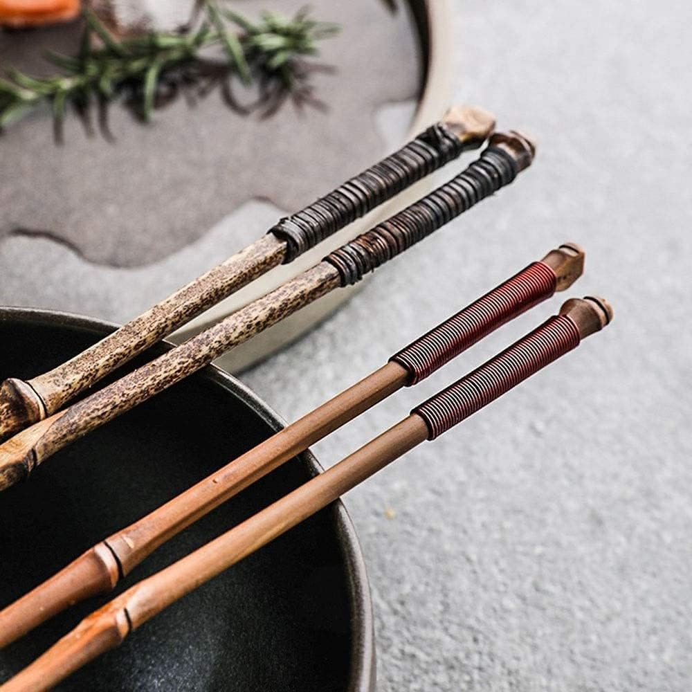 baguette coréenne baguette japonaise Bambou violet et bambou de style japonais réutilisable, brochettes de bambou naturel non peint(Color:Nan Bamboo,Size:)
