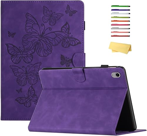 Funda para iPad de 10.9 pulgadas de 10.9 pulgadas 2022, con portalápices y bolsillos apagado automáticoencendido automático, soporte delgado de