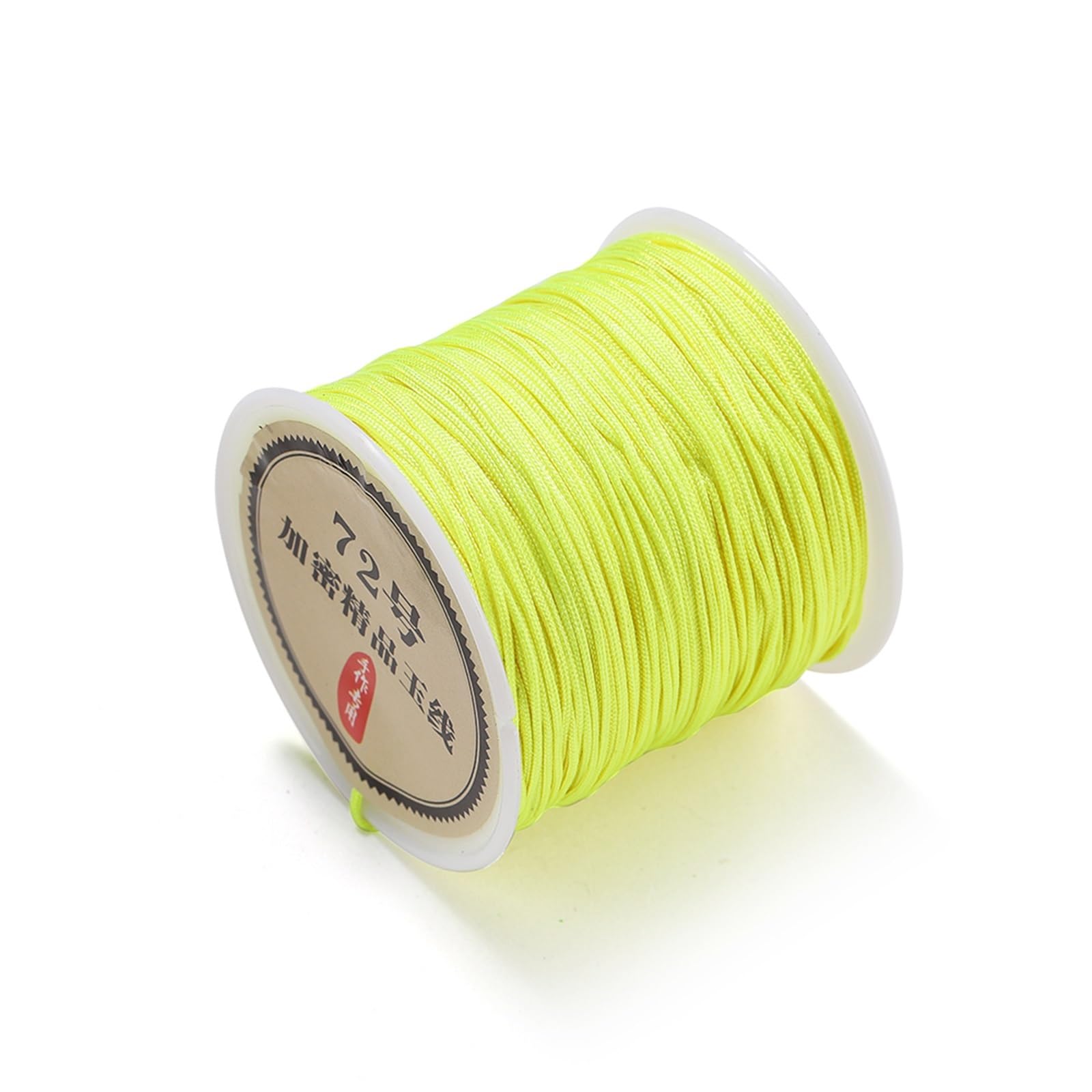 Nylon Cord Thread 20PCS 50M 0.8mm Nylon Thread Cord Chinese Knot Bracelet Braided String for DIY Tassel Beading for Making Bracelet, Necklace, Chinese Knot(Yellow)