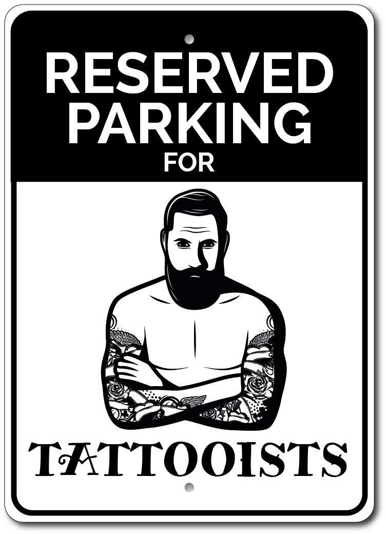 Targa In Alluminio 20x30 Cm Con Scritta "Good Tattoos Aren't Cheap" – Decorazione Da Interno/Esterno Per Casa, Bar O Garage