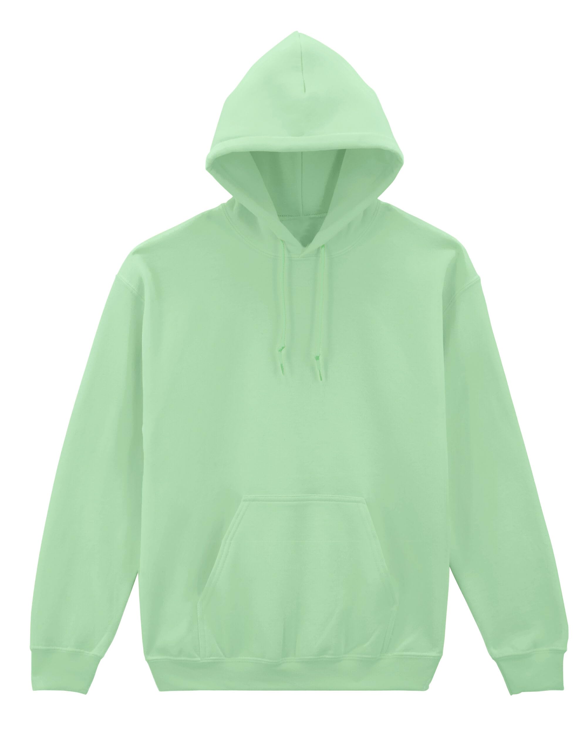COOZO Men's Classic Hooded Sweatshirt – Mint Green - 2XL