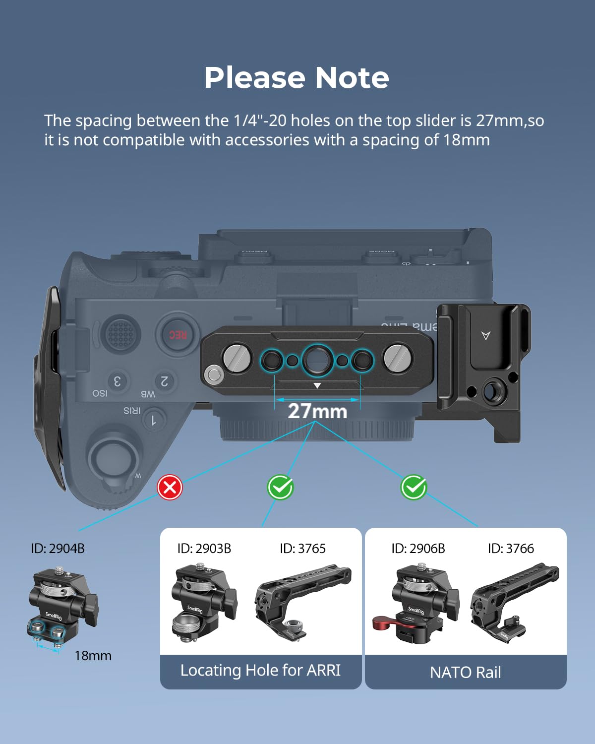 SmallRig Kit gabbia per Sony FX3 / FX30 con gabbia, piastra di montaggio batteria V-Mount, protezione schermo LCD, maniglia superiore, morsetto cavo per HDMI, guida NATO - 5823